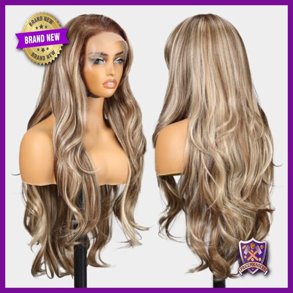 28IN Synthetic Lace Front Wig Glueless 13x6 HD Lace Heat Resistant main image 5